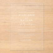 モダンミニマ結婚リスト アクリル招待状 (正面)