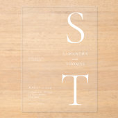 モダンミニマ結婚リスト アクリル招待状 (正面)