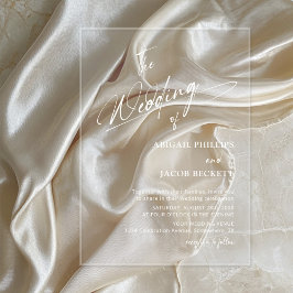 モダンミニマ結婚リスト アクリル招待状