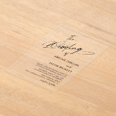 モダンミニマ結婚リスト アクリル招待状 (レイダウン)