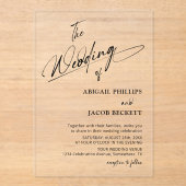 モダンミニマ結婚リスト アクリル招待状 (正面)