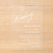 モダンミニマ結婚リスト アクリル招待状 (正面)