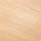 モダンミニマ結婚リスト アクリル招待状 (レイダウン)