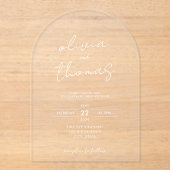 モダンミニマ結婚リスト アクリル招待状 (正面)