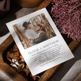 モダンミニマ結婚リスト | エレガントシンプル写真 招待状