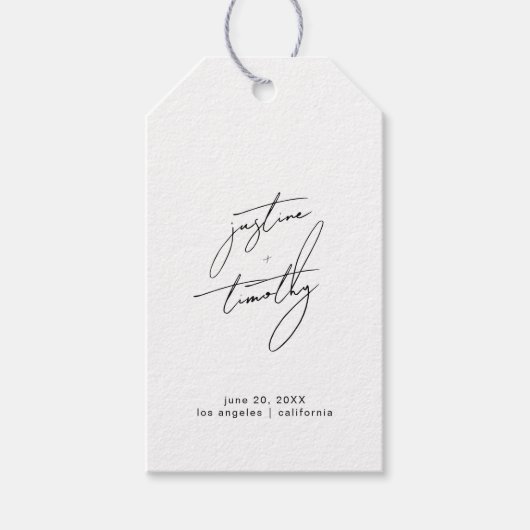 モダンミニマ結婚リスト ギフトタグ (正面)