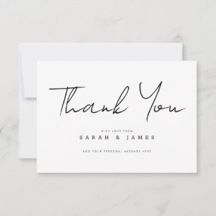 モダンミニマ結婚リスト サンキューカード