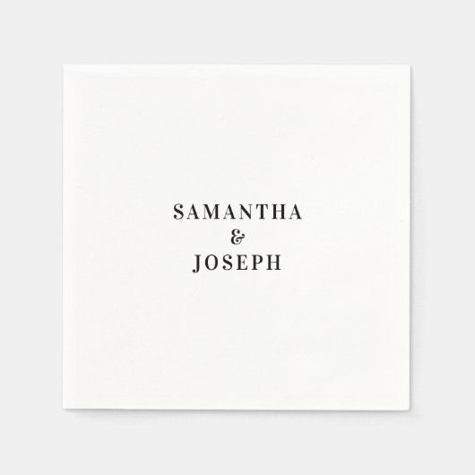 モダンミニマ結婚リスト スタンダードカクテルナプキン (正面)