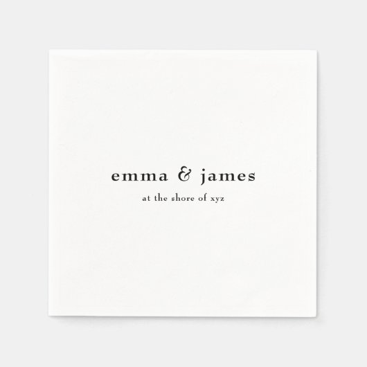 モダンミニマ結婚リスト スタンダードカクテルナプキン (正面)