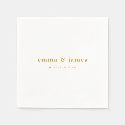 モダンミニマ結婚リスト スタンダードカクテルナプキン (正面)