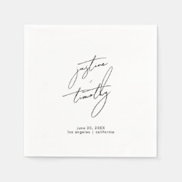 モダンミニマ結婚リスト スタンダードカクテルナプキン