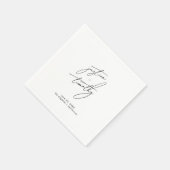 モダンミニマ結婚リスト スタンダードカクテルナプキン (角)