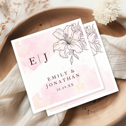 モダンミニマ結婚リスト スタンダードカクテルナプキン