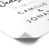 モダンミニマ結婚リスト ポスター (角)