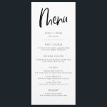 モダンミニマ結婚リスト メニュー<br><div class="desc">ボホモダンス結婚クリプトフォントを搭載したミニマルなディナーのメニューカード。</div>