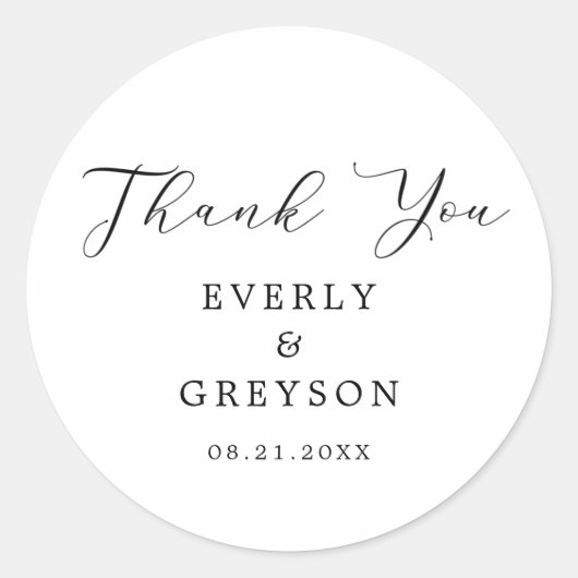 モダンミニマ結婚リスト ラウンドシール (正面)