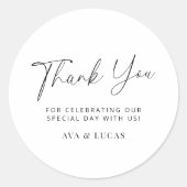 モダンミニマ結婚リスト ラウンドシール (正面)