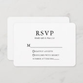 モダンミニマ結婚リスト 出欠カード (正面/裏面)