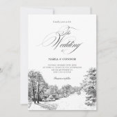 モダンミニマ結婚リスト 招待状 (正面)