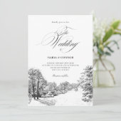 モダンミニマ結婚リスト 招待状 (スタンド正面)