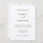 モダンミニマ結婚リスト 招待状 (正面)