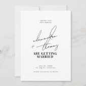 モダンミニマ結婚リスト 招待状 (正面)