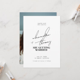 モダンミニマ結婚リスト 招待状