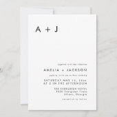 モダンミニマ結婚リスト 招待状 (正面)