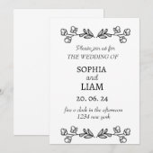 モダンミニマ結婚リスト 招待状 (正面/裏面)