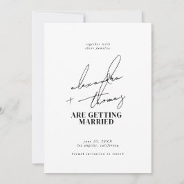 モダンミニマ結婚リスト 招待状