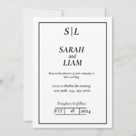 モダンミニマ結婚リスト 招待状