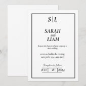 モダンミニマ結婚リスト 招待状 (正面/裏面)