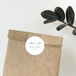 モダンミニマ結婚リスト |白黒 ラウンドシール