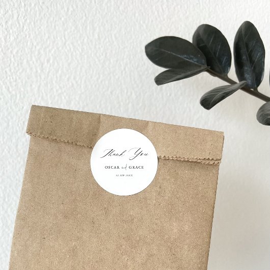 モダンミニマ結婚リスト |白黒 ラウンドシール