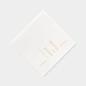 モダンミニマ結婚リスト 箔ナプキン (右)