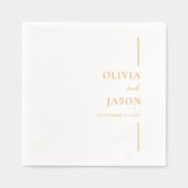 モダンミニマ結婚リスト 箔ナプキン (正面)