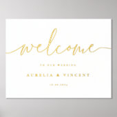 モダンミニマ結婚リスト 箔ポスター (正面)