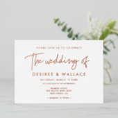 モダンミニマ結婚リスト 箔招待状 (立ち正面)