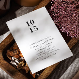 モダンミニマ結婚リスト+ QRコード詳細 招待状