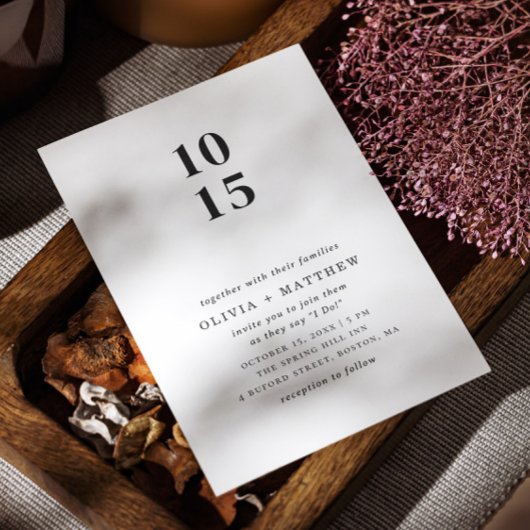 モダンミニマ結婚リスト+ QRコード詳細 招待状