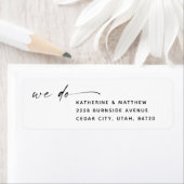 モダンミニマ結婚リスト | We Do Black & White ラベル (インサイチュ)