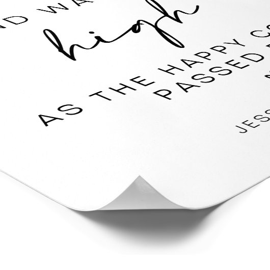 モダンミニマ結婚リストwandオフ標識 ポスター (角)