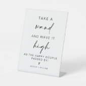 モダンミニマ結婚リストwandオフ標識 台座サイン (正面)