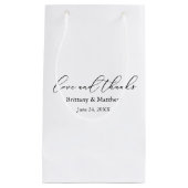 モダンミニマ結婚リズム書道の愛感謝してい! スモールペーパーバッグ (正面)