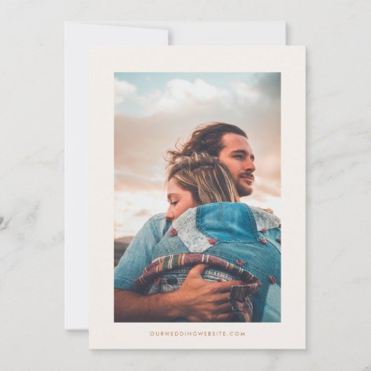 モダンミニマ自然結婚リストの写真 セーブザデート (正面)