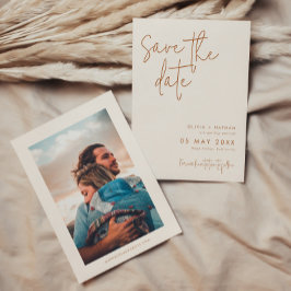 モダンミニマ自然結婚リストの写真 セーブザデート