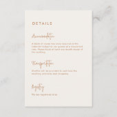 モダンミニマ自然結婚リスト詳細 エンクロージャーカード (正面)