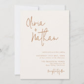 モダンミニマ自然結婚リスト 招待状 (正面)