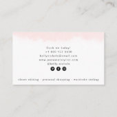 モダンミニマ芸術的リスト珊瑚水色トレンディー 名刺 (裏面)