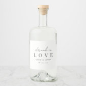 モダンミニマ飲リスト「愛の中結婚」 リキュールボトルラベル (正面)